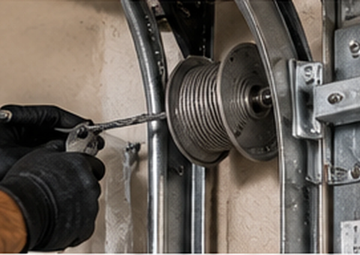 Illustration Of Garage Door Cable Repair