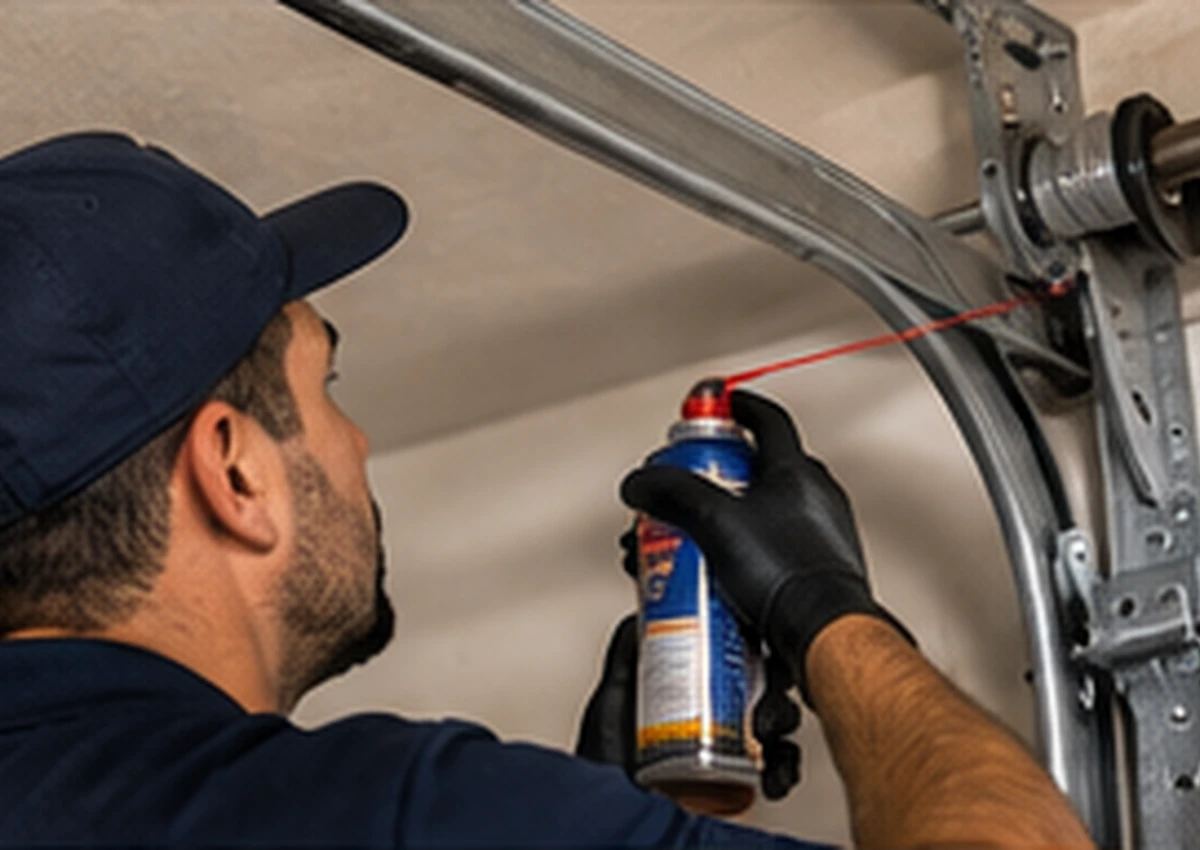 Illustration Of Garage Door Maintenance