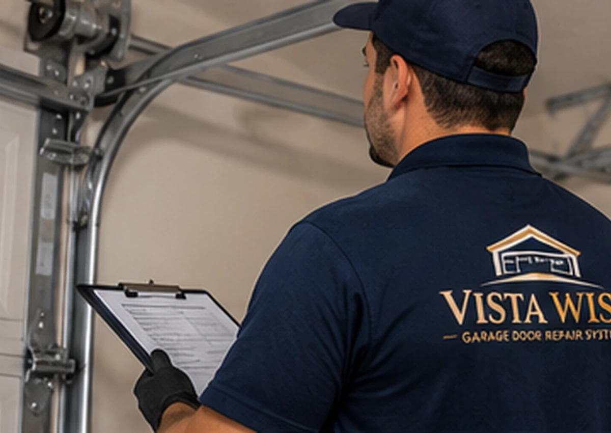 Illustration Of Garage Door Service And Inspection